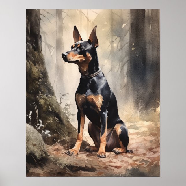 Manchester Terrier Hund Art Print Poster (Framsidan)