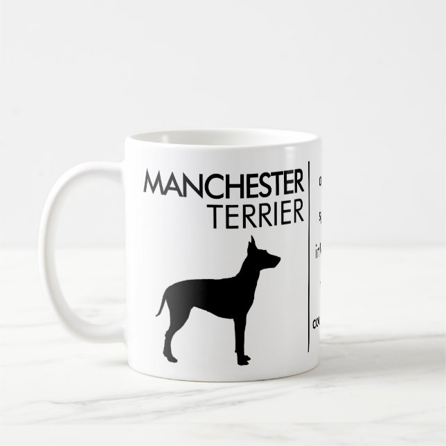 Manchester Terrier, hund aveln Kaffemugg (Vänster)