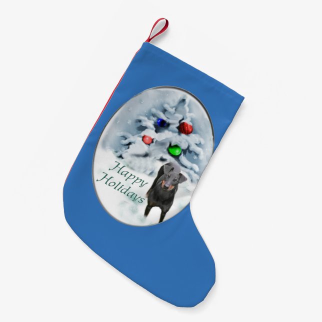 Manchester Terrier jul Liten Julstrumpa (Framsidan (Hängande))