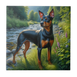 Manchester Terrier Kakelplatta