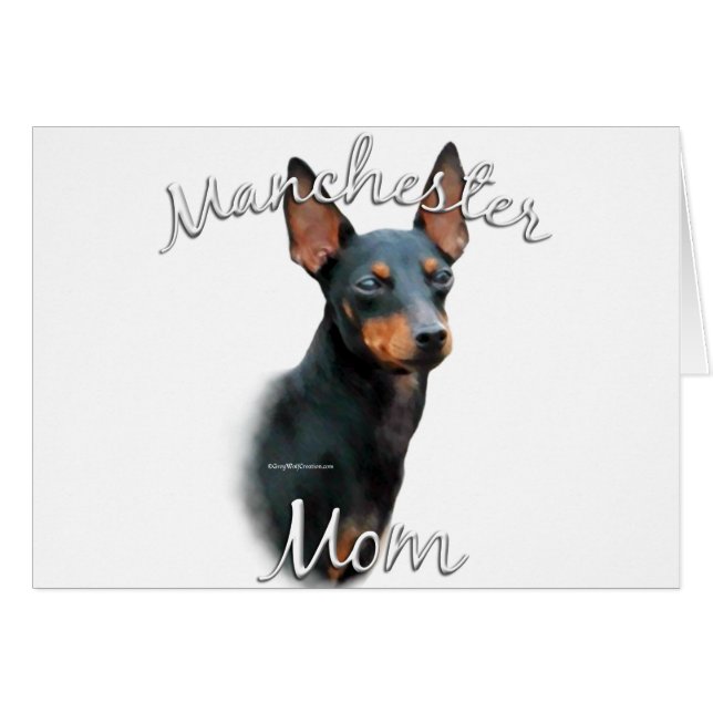 Manchester Terrier Mamma 2 Hälsningskort (Framsidan Horizontal)
