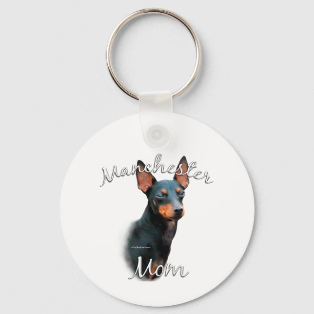 Manchester Terrier Mamma 2 Nyckelring (Framsida)
