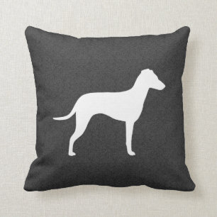 Manchester Terrier med Natural Öron Silhouette Kudde