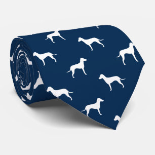 Manchester Terrier med Natural Öron Silhouettes Slips