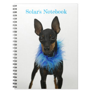 Manchester Terrier Notebook Blue Anteckningsbok