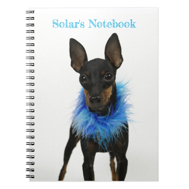 Manchester Terrier Notebook Blue Anteckningsbok (Framsidan)