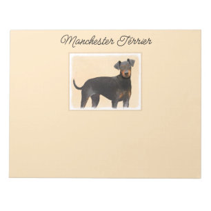 Manchester Terrier Painting Original Animal Art Anteckningsblock