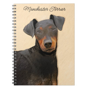 Manchester Terrier Painting Original Animal Art Anteckningsbok