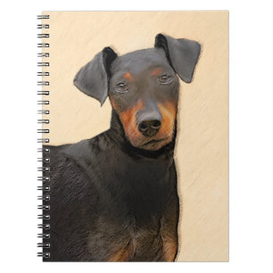 Manchester Terrier Painting Original Animal Art Anteckningsbok