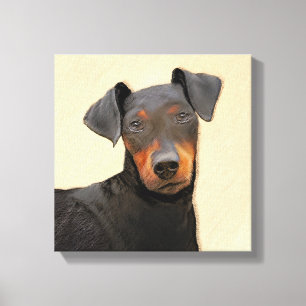 Manchester Terrier Painting Original Animal Art Canvastryck