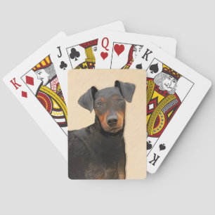Manchester Terrier Painting Original Animal Art Casinokort