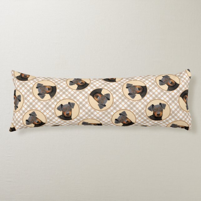 Manchester Terrier Painting Original Animal Art Kroppskudde (Framsidan)