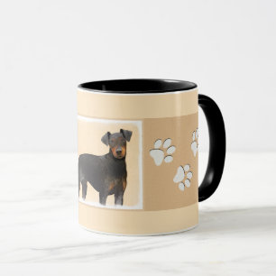 Manchester Terrier Painting Original Animal Art Mugg