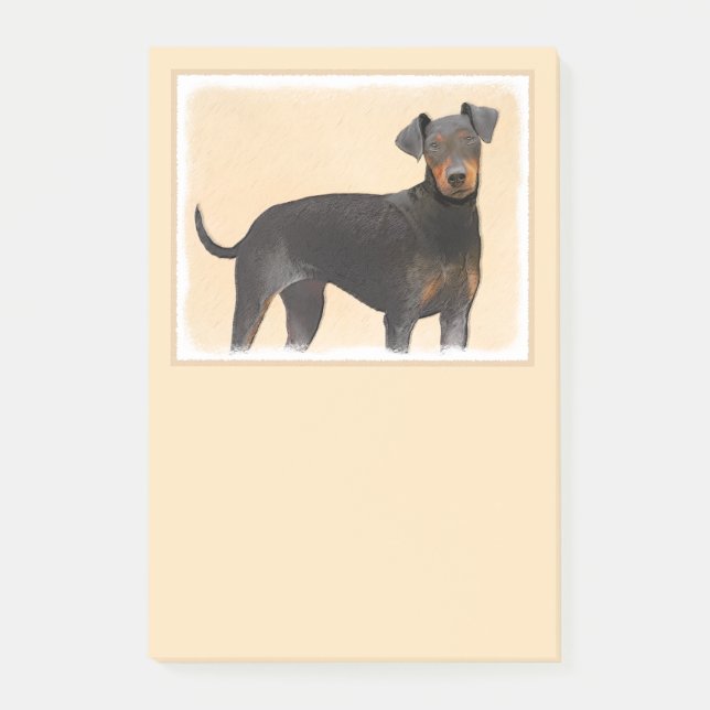 Manchester Terrier Painting Original Animal Art Post-it Block (Framsida)