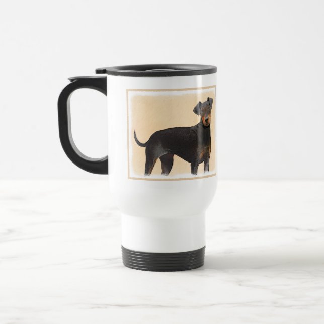 Manchester Terrier Painting Original Animal Art Resemugg (Vänster)