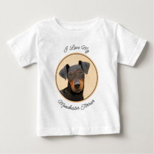 Manchester Terrier Painting Original Animal Art T Shirt