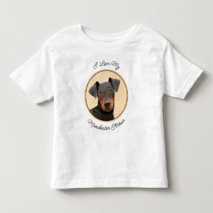 Manchester Terrier Painting Original Animal Art T Shirt