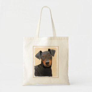 Manchester Terrier Painting Original Animal Art Tygkasse