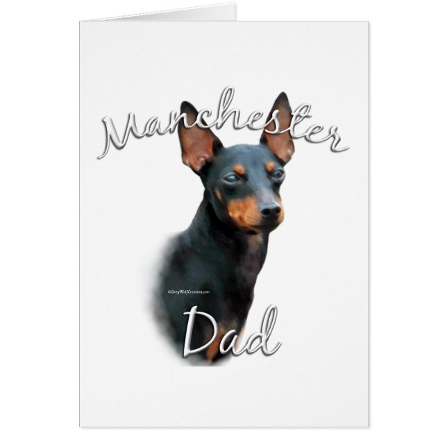 Manchester Terrier Pappa 2 Hälsningskort (Framsidan)