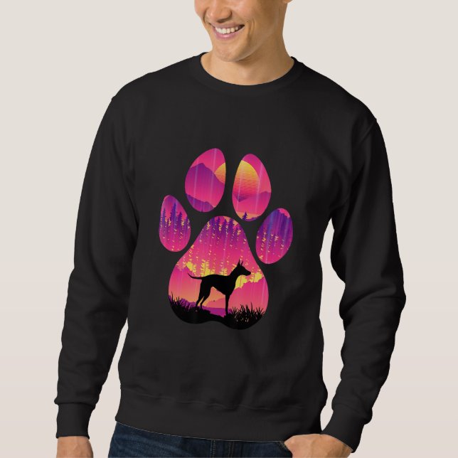 Manchester Terrier Paw Mom Dad Dog  Women Men Lång Ärmad Tröja (Framsida)