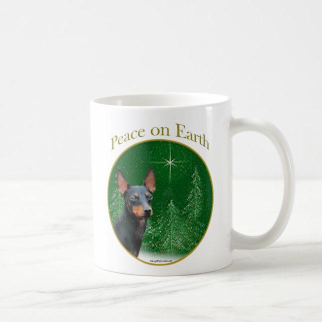 Manchester Terrier Peace Kaffemugg (Höger)