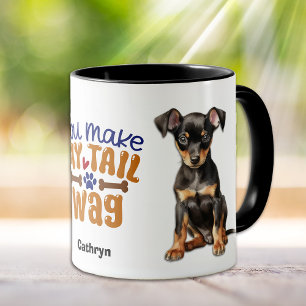 Manchester Terrier Puppy du gör mitt Svan Wag Mugg