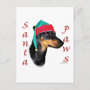 Manchester Terrier Santa Tassar Helg Vykort
