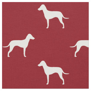 Manchester Terrier Silhuetter med Naturliga Öron Tyg