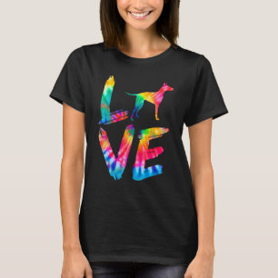 Manchester Terrier Tie Dye Kärlek Hund Mamma Pappa T Shirt