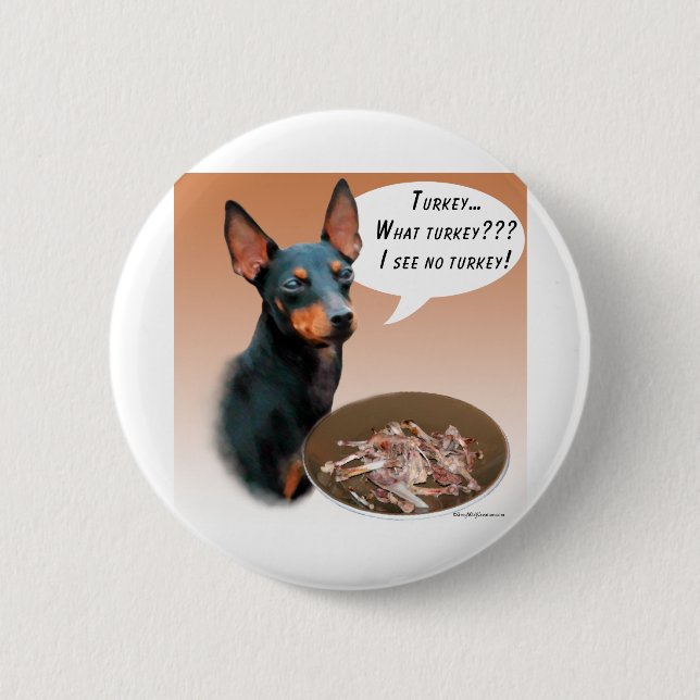 Manchester Terrier Turkiet Knapp (Framsida)