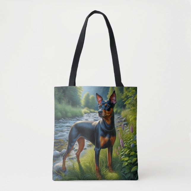 Manchester Terrier Tygkasse (Framsida)