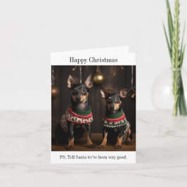 Manchester Terriers i julkort för Jumper Kort