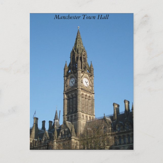 Manchester Town Hall Vykort (Framsida)