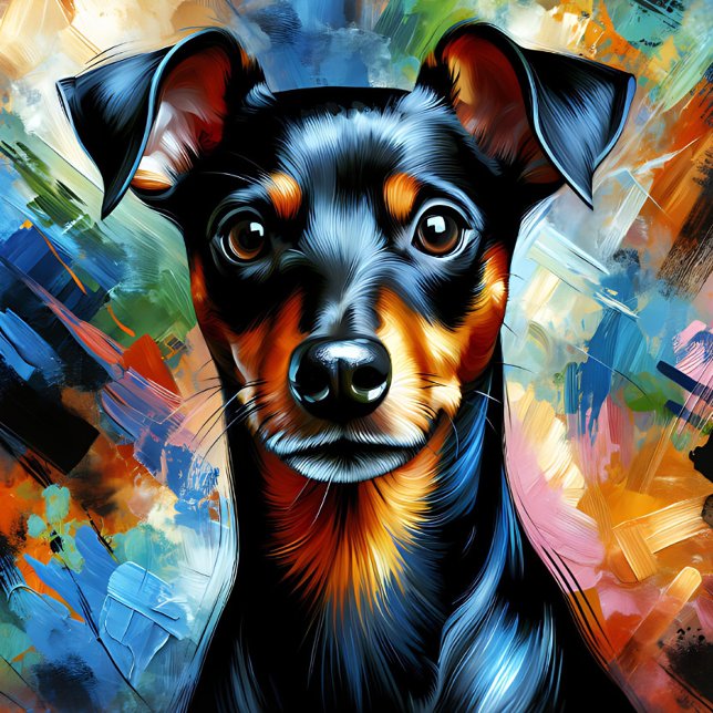 Manchester Toy Terrier Hund Akryltryck Färgglatt Pussel (Skapare uppladdad)