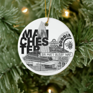Manchester United jul Bauble Julgransprydnad Keramik