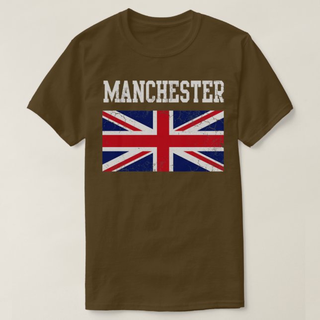 Manchester United Kingdom Flagga England Union Jac T Shirt (Design framsida)