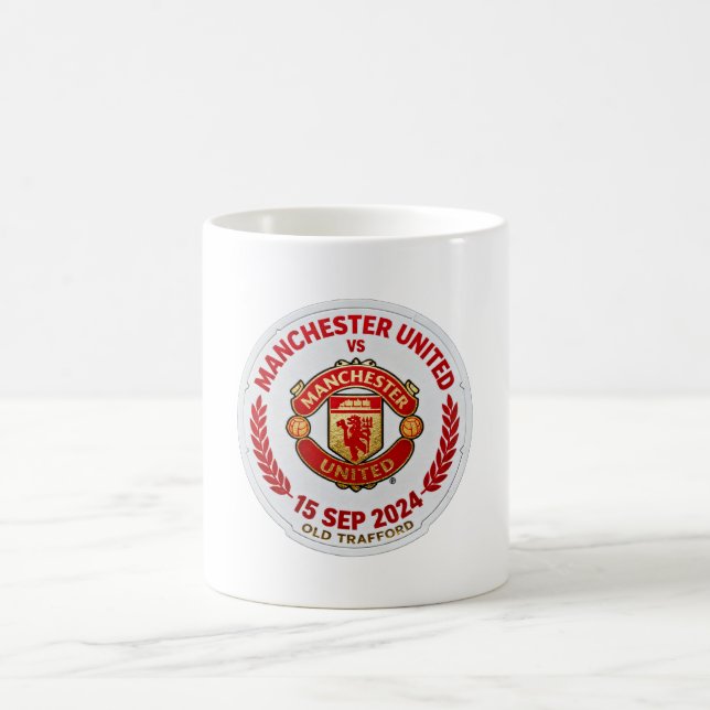 Manchester United Match Datum Fan Minnessak Kaffemugg (Center)