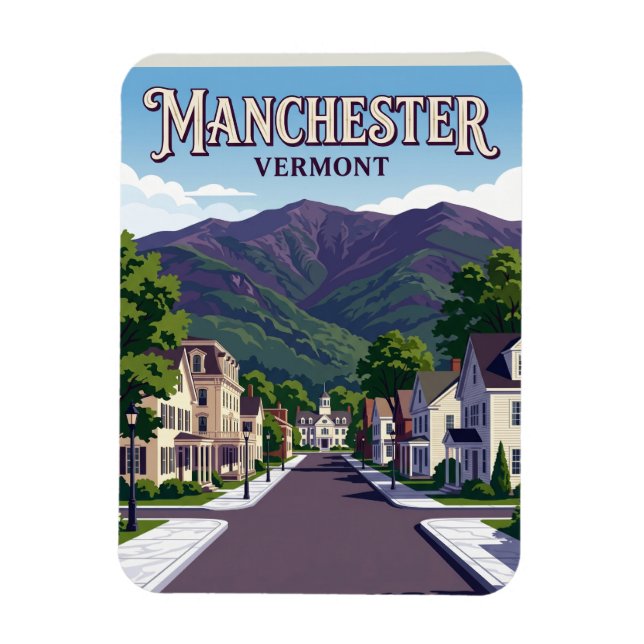 Manchester USA översätts till svenska som Manchest Magnet (Vertikal)