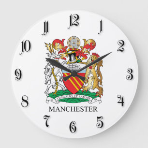 Manchester vapensköld stor klocka