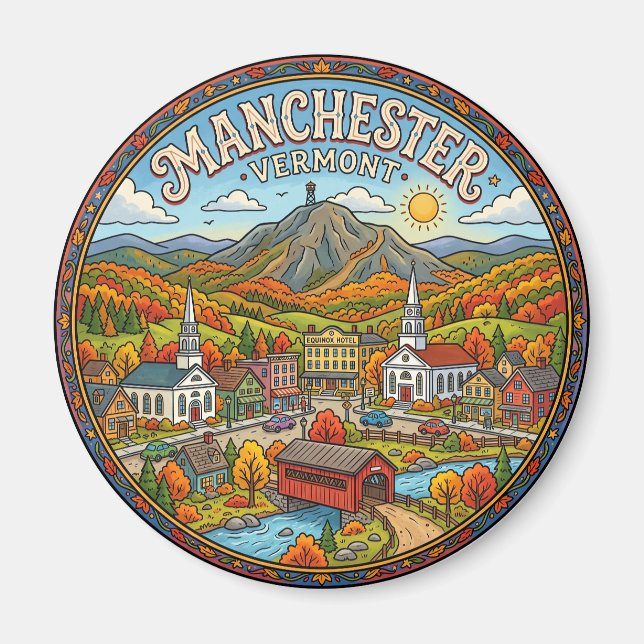 Manchester Vermont Magnet (Framsidan)
