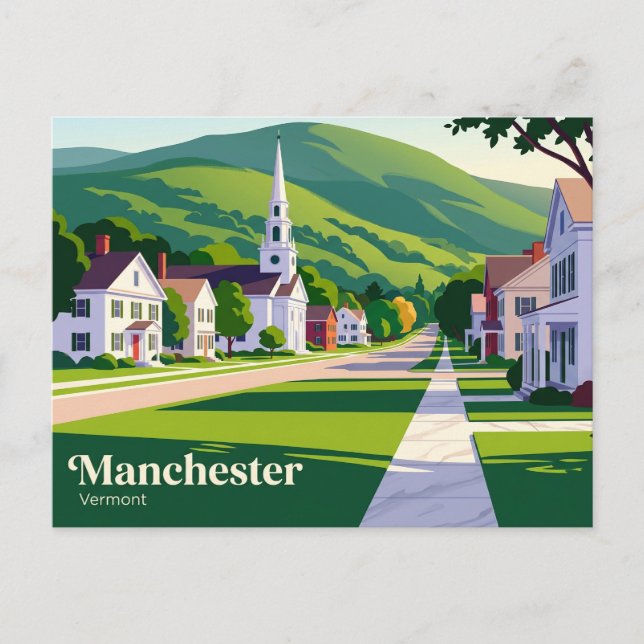 Manchester, Vermont Vermont Vykort (Framsida)