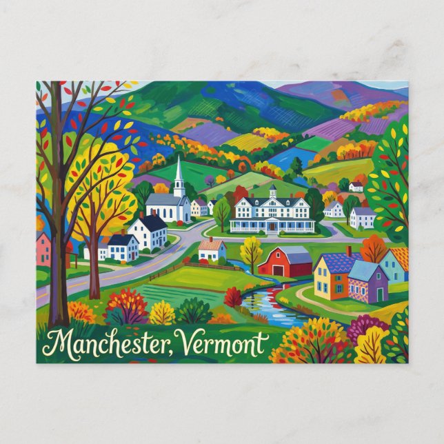 Manchester, Vermont Vykort (Framsida)