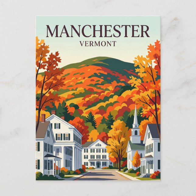 Manchester Vermont Vykort (Framsida)