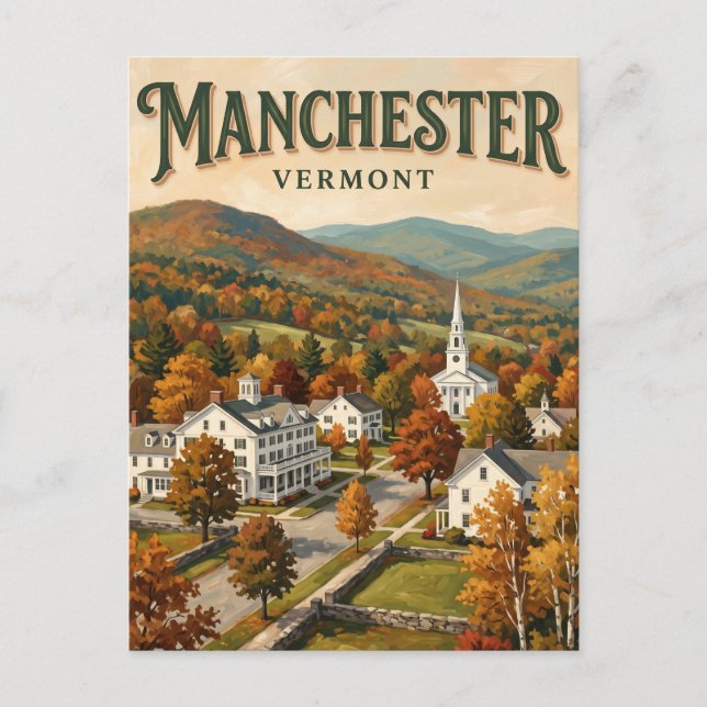 Manchester Vermont Vykort (Framsida)