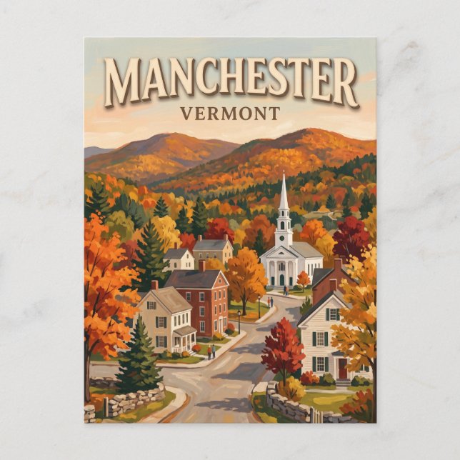 Manchester Vermont Vykort (Framsida)