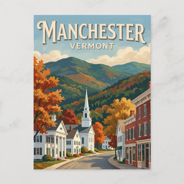 Manchester, Vermont Vykort (Framsida)