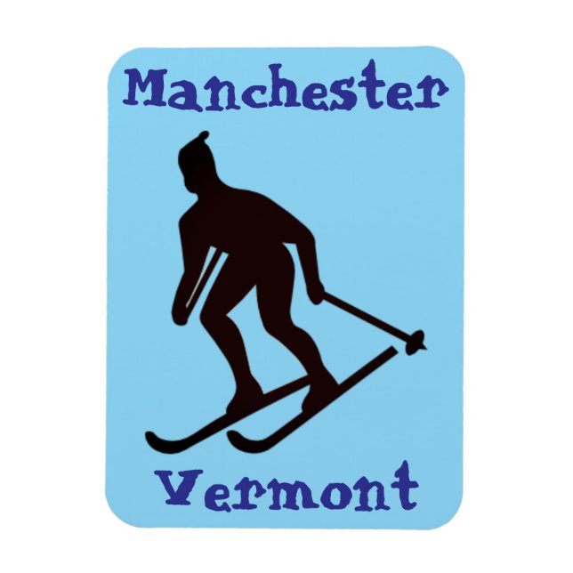 Manchester, VT (Vermont Apres ski Town) Magnet (Vertikal)