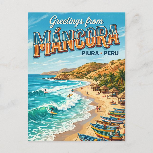 Máncora Peru Vykort (Framsida)