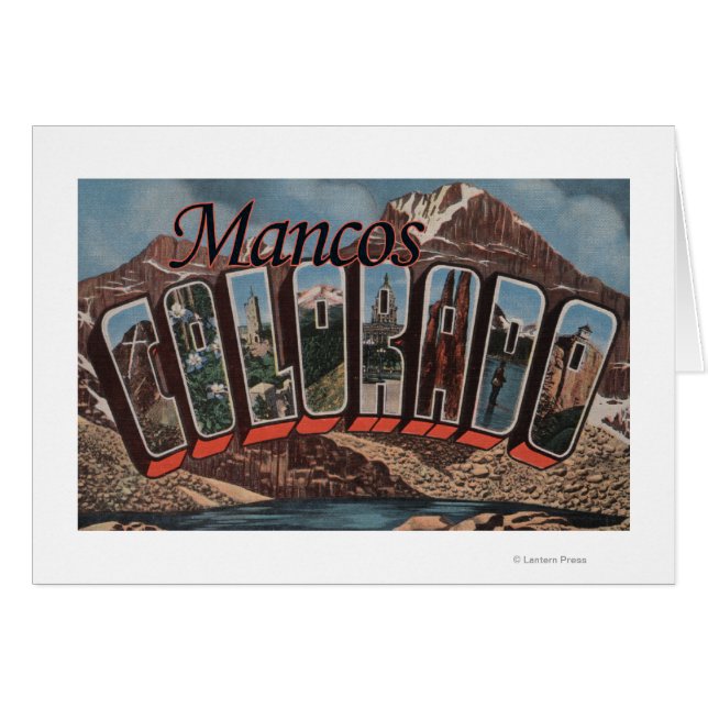 Mancos, Colorado - Stora Brev Scenes Hälsningskort (Framsidan Horizontal)