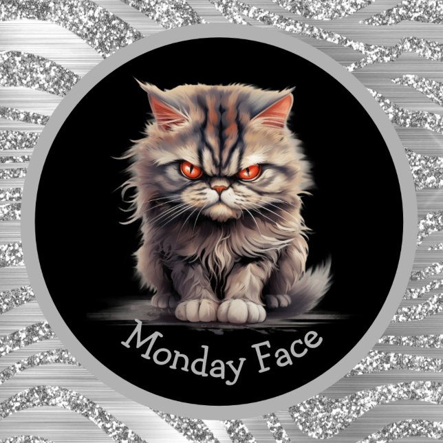 Måndag Ansikte eller din Arg Grått Cat Mugg (Skapare uppladdad)